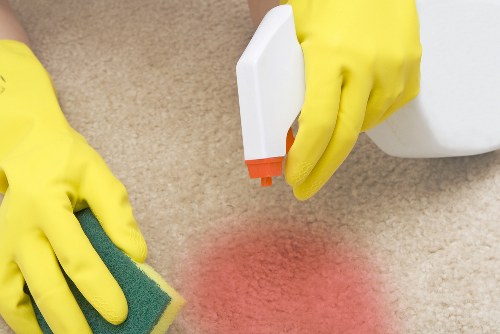 Professional carpet cleaning in Bow restoring a living room carpet