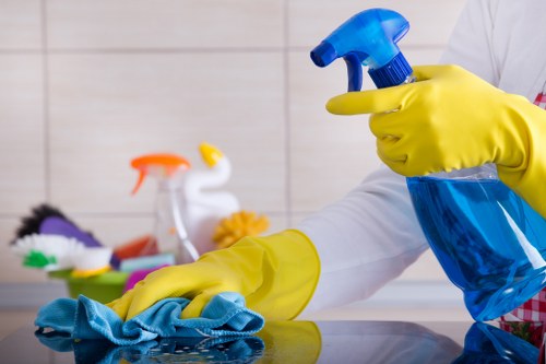 Bathroom domestic cleaning in Bow with hygienic care