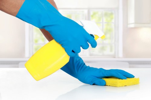 Example deep cleaning job in Bow showing volume-based pricing